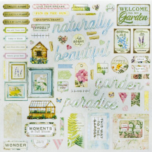 49 & Market From the Garden Chipboard Assortment