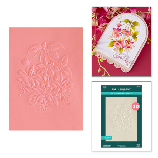 Spellbinders Magical Fuchsia 3D Embossing Folder By Alex Syberia Designs