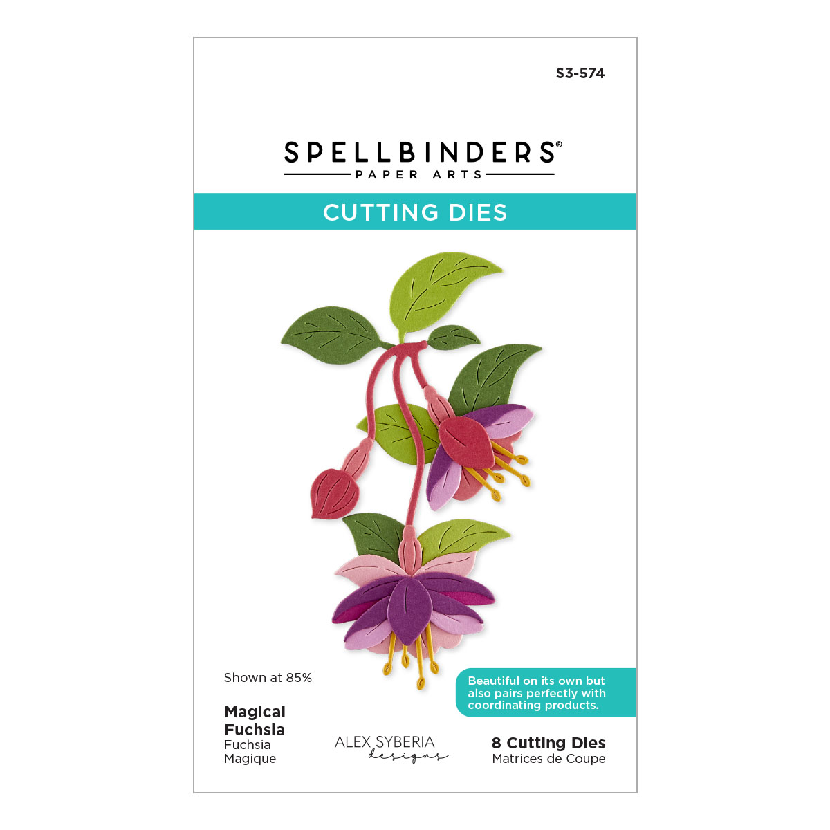 Spellbinders Magical Fuchsia Etched Dies By Alex Syberia Designs