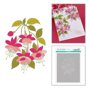 Spellbinders Layered Magical Fuchsia Stencil By Alex Syberia Designs