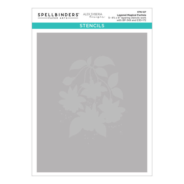 Spellbinders Layered Magical Fuchsia Stencil By Alex Syberia Designs
