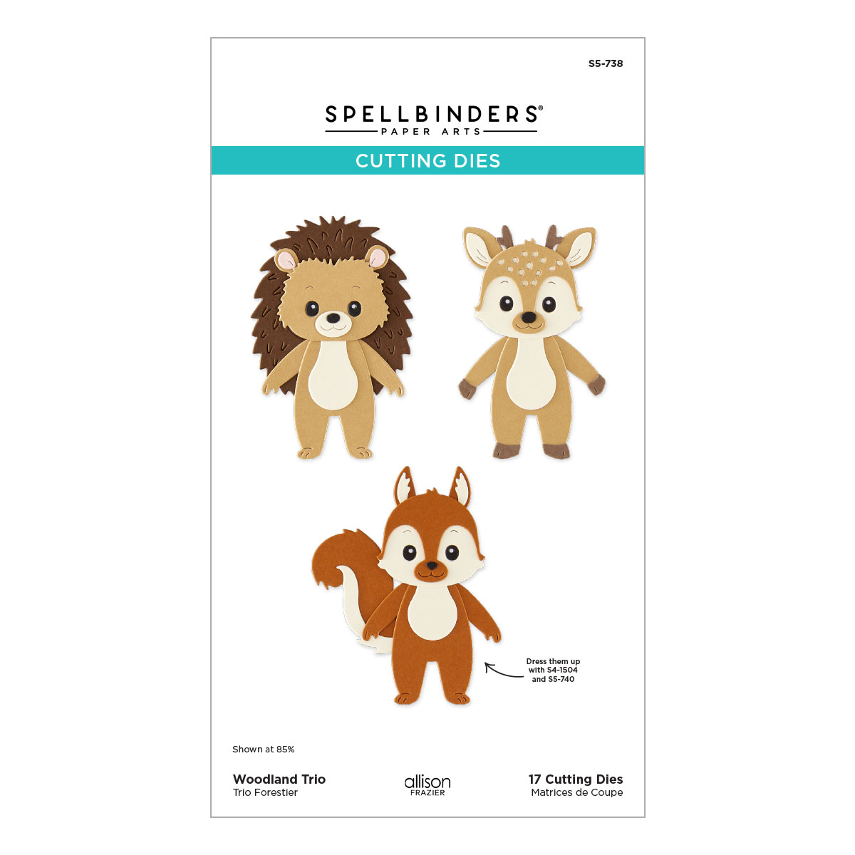 Spellbinders Woodland Trio Etched Dies By Allison Frazier