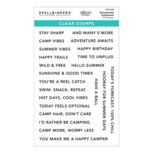 Spellbinders Summertime Sentiments Clear Stamp Set By Allison Frazier