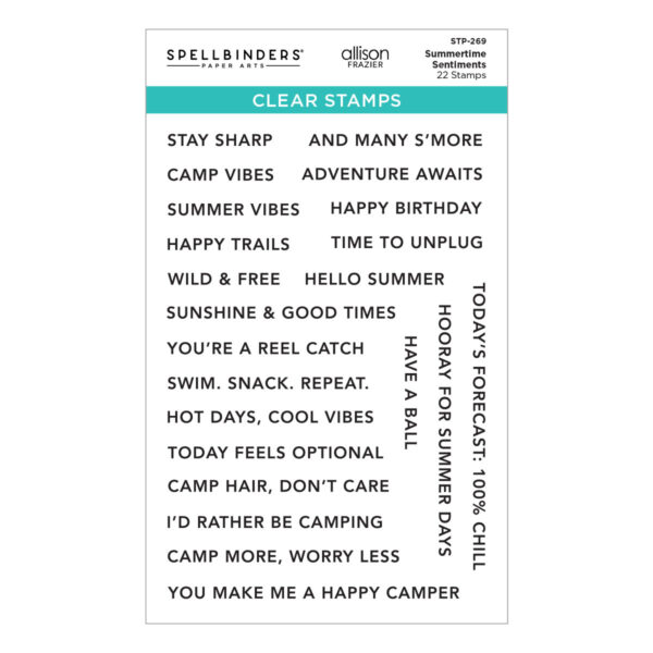 Spellbinders Summertime Sentiments Clear Stamp Set By Allison Frazier