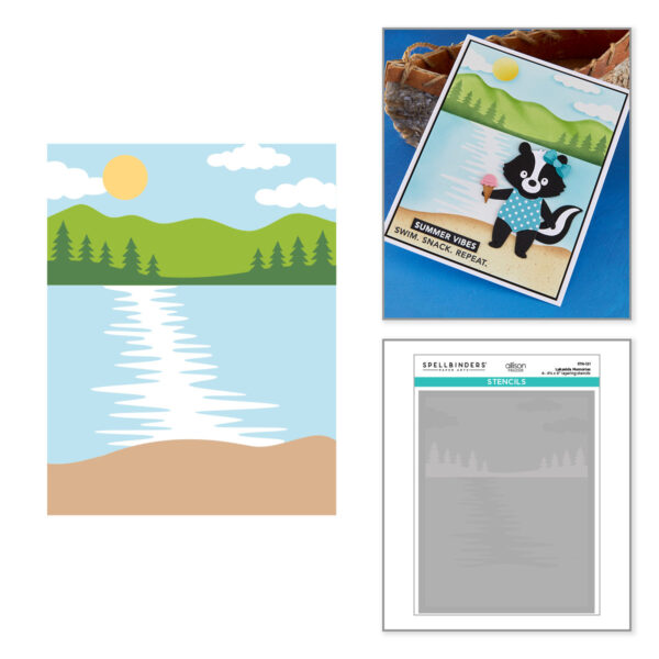 Spellbinders Lakeside Memories Layered Stencil By Allison Frazier
