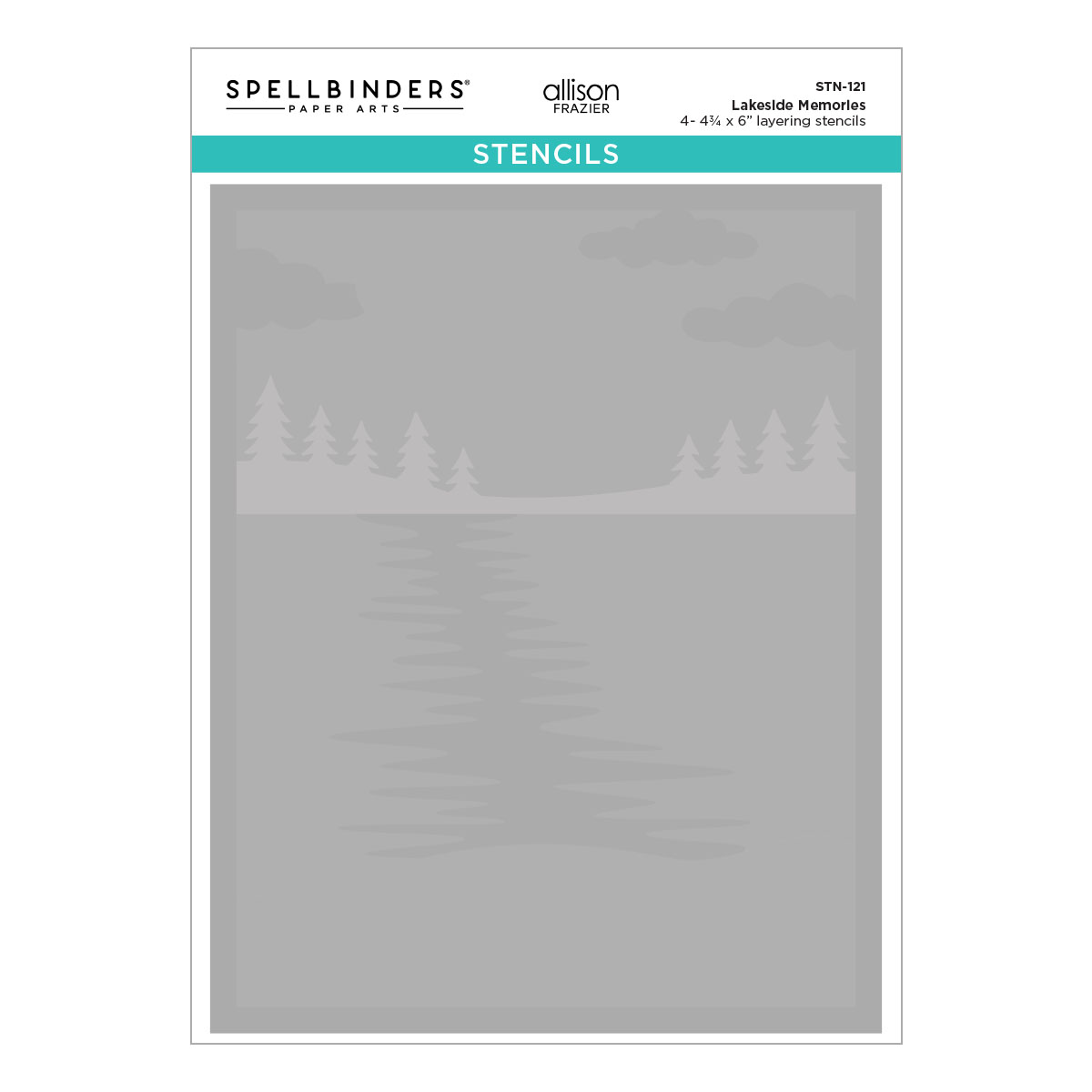 Spellbinders Lakeside Memories Layered Stencil By Allison Frazier