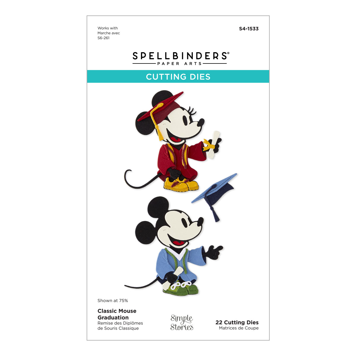 Spellbinders Classic Mouse Graduation Etched Dies
