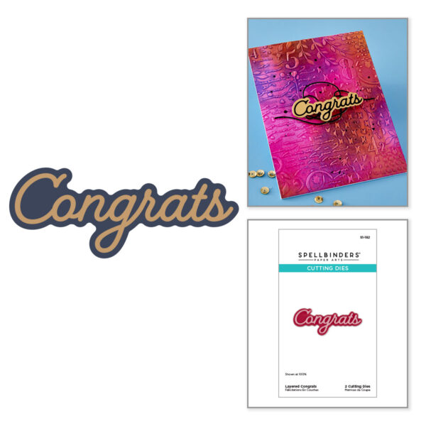 Spellbinders Layered Congrats Etched Dies