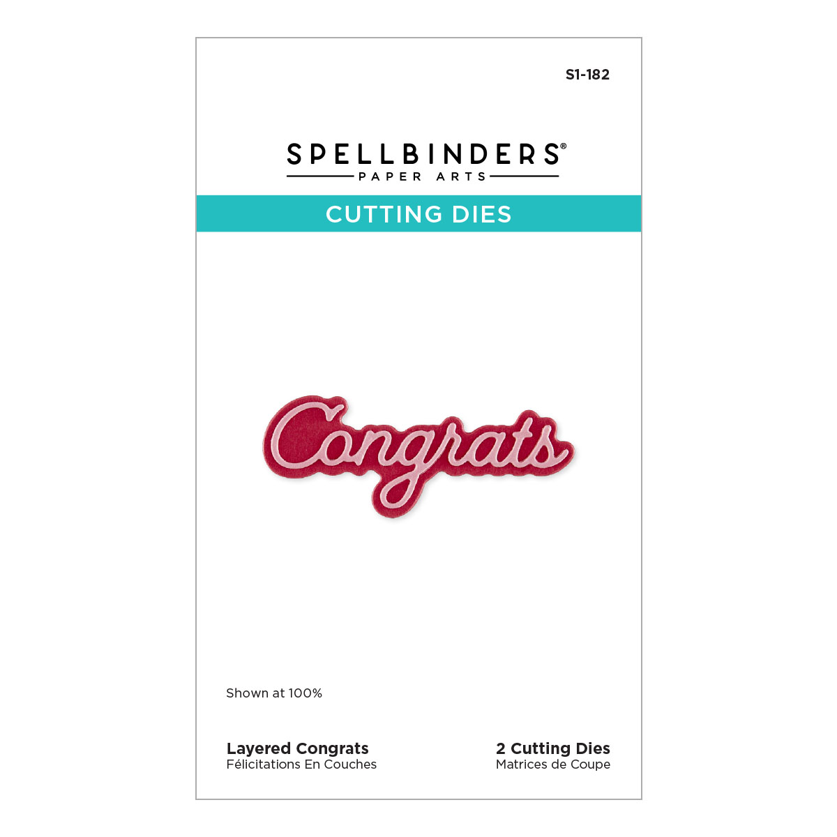 Spellbinders Layered Congrats Etched Dies