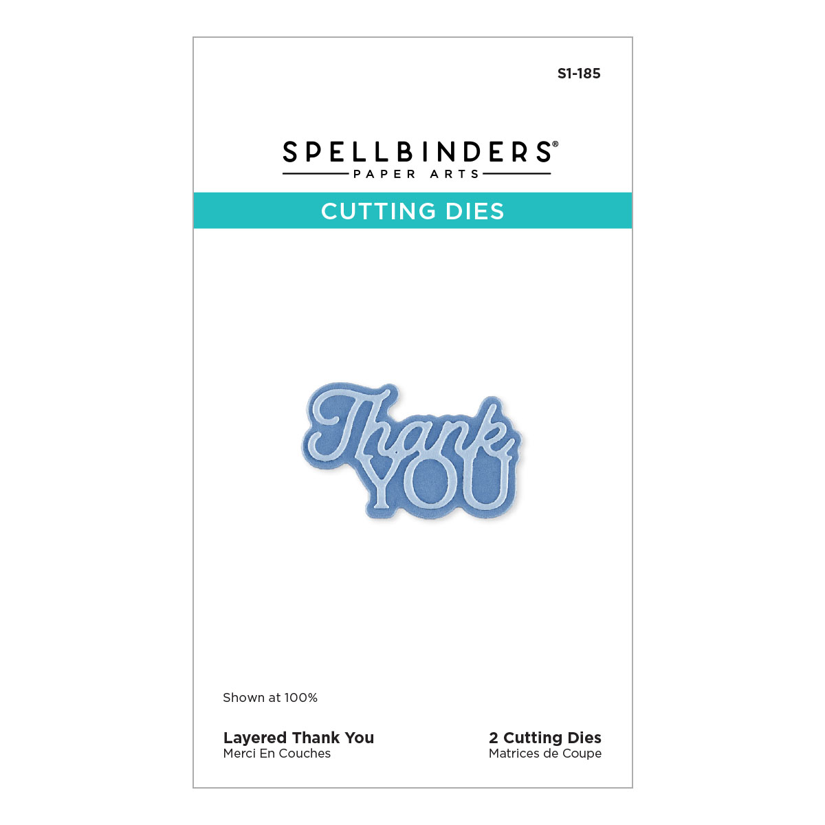 Spellbinders Layered Thank You Etched Dies