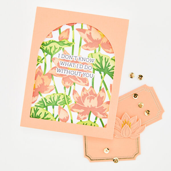 Hero Arts Lotus Field Letterpress + Foil Plate