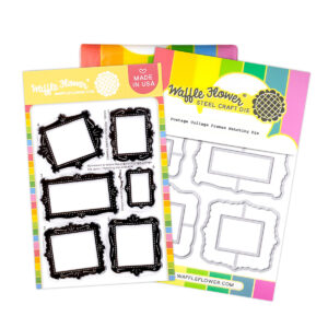 Waffle Flower Stamp/Die Postage Collage Frames