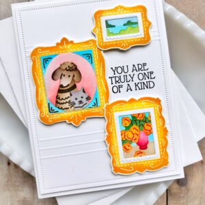 Waffle Flower Stencil Postage Collage Picture Perfect