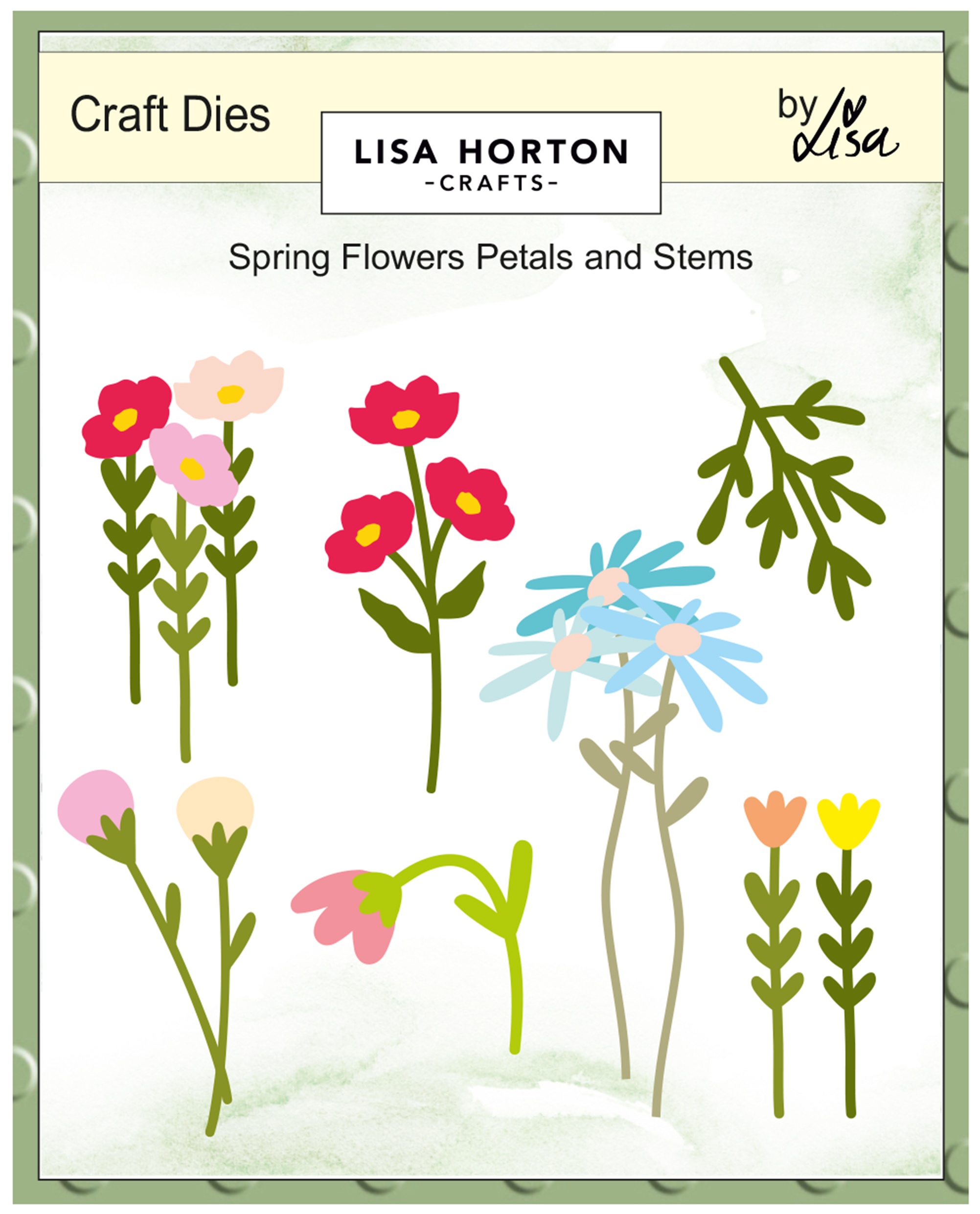 Lisa Horton Crafts Die Spring Flower Petals & Stems
