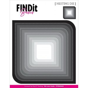 Find It Trading Die Stitched Dual Corner Square