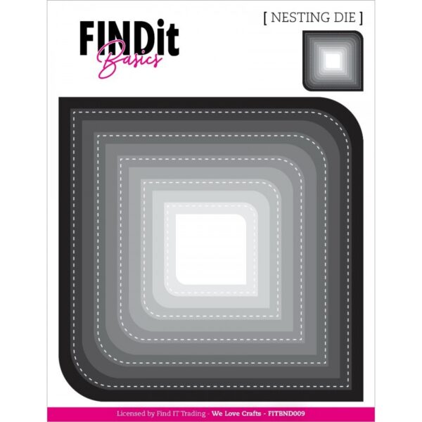 Find It Trading Die Stitched Dual Corner Square