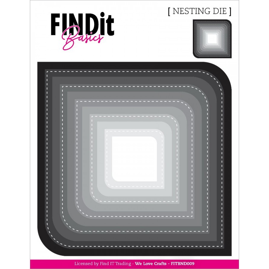 Find It Trading Die Stitched Dual Corner Square