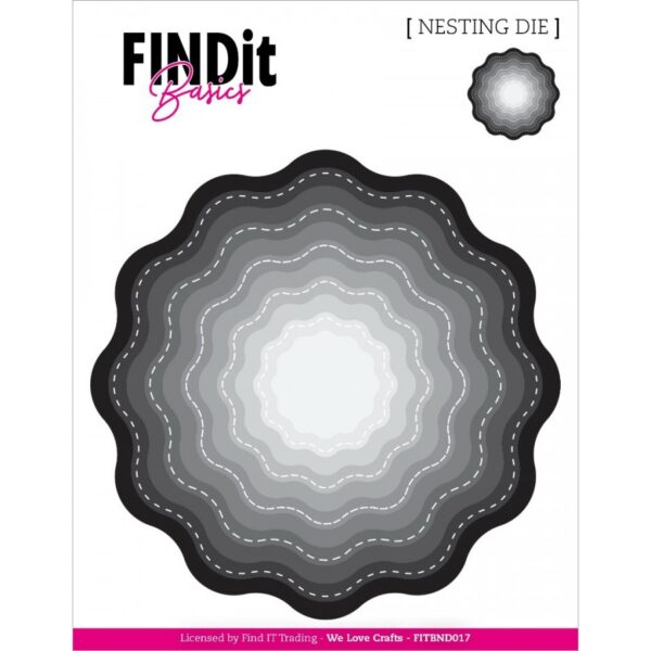 Find It Trading Die Stitched Wavy Blooms