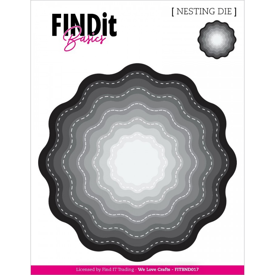 Find It Trading Die Stitched Wavy Blooms
