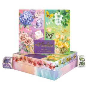 Ieebee Washi Tape Set Floral Whispers - Alphabet Garden