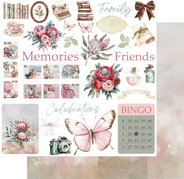 Uniquely Creative Paperbark Blooms 12X12 Open Dreams Paper