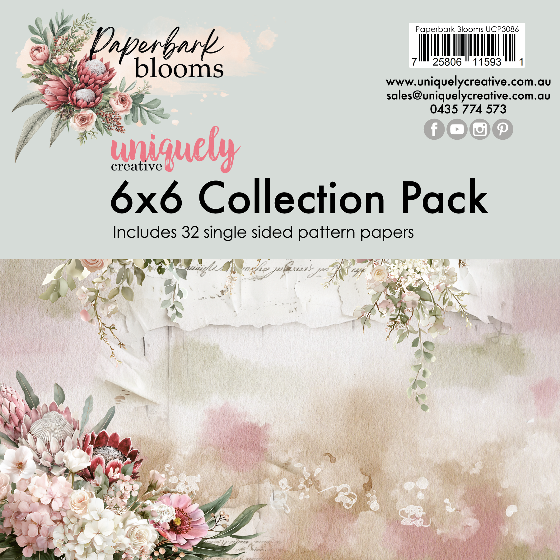Uniquely Creative Paperbark Blooms 6X6 Collection Pack