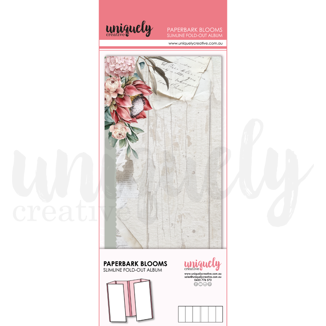 Uniquely Creative Paperbark Blooms Slimline Fold-out Album