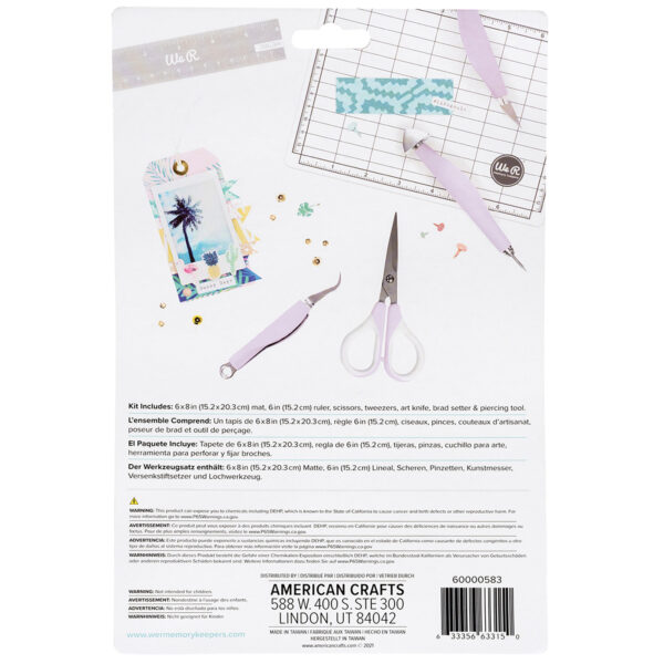 WE R MEMORY KEEPERS MINI TOOL KIT LILAC