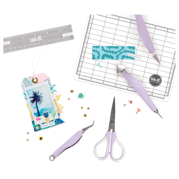 WE R MEMORY KEEPERS MINI TOOL KIT LILAC