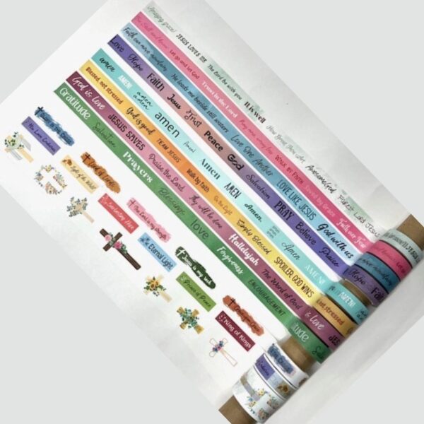 Blessed Be Boutique Scripture Accents Washi Tape Set