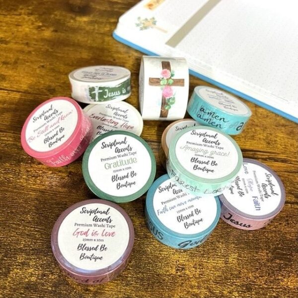 Blessed Be Boutique Scripture Accents Washi Tape Set
