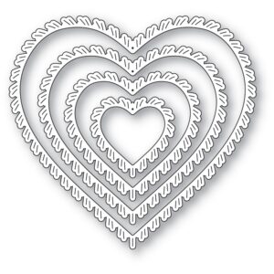 Poppy Die Fringed Heart Frames