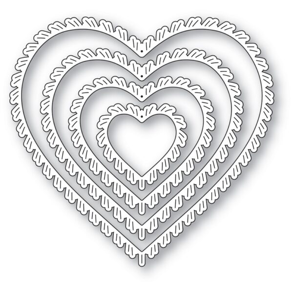 Poppy Die Fringed Heart Frames