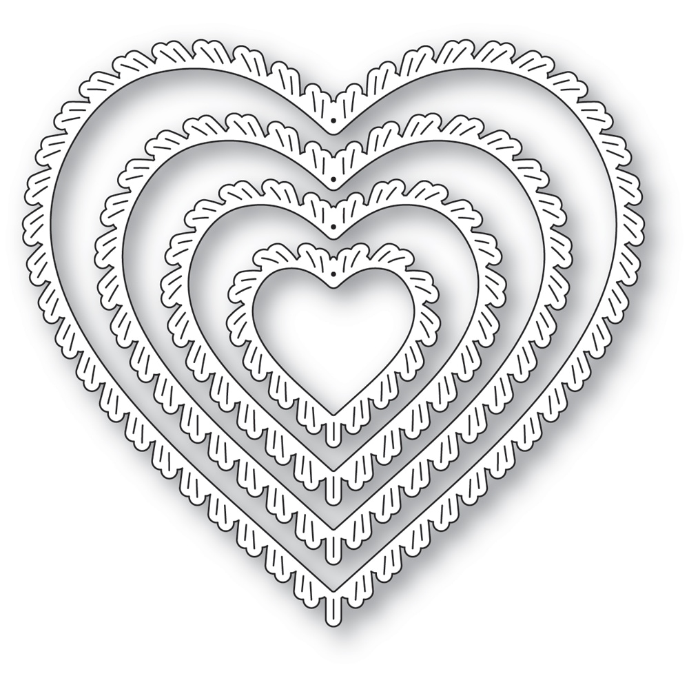 Poppy Die Fringed Heart Frames