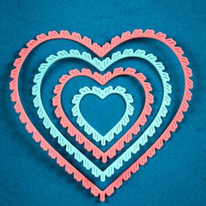 Poppy Die Fringed Heart Frames