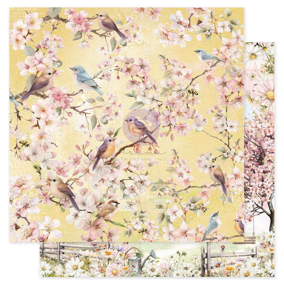 Prima Among the Wildflowers 12X12 Birdsong in Bloom