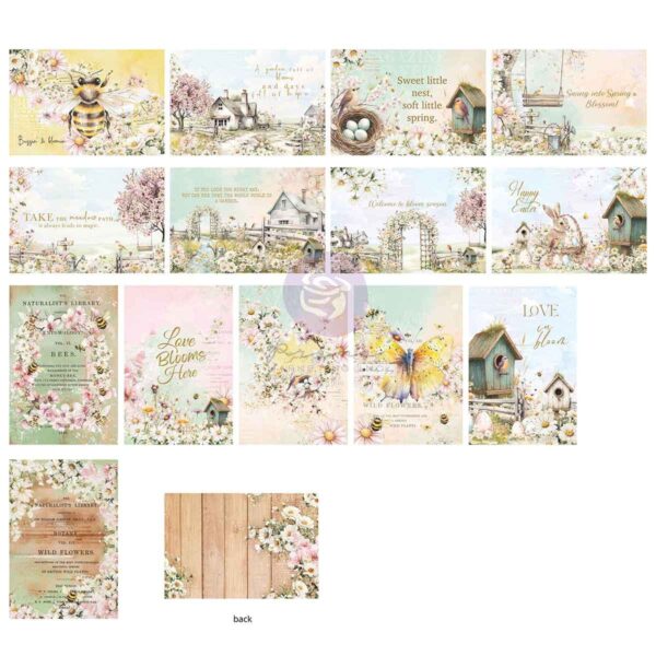 Prima Among the Wildflowers 4X6 Journal Cards