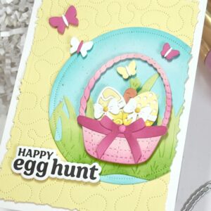 WAFFLE FLOWER STAMP EGG HUNT SENTIMENTS
