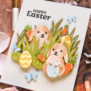 WAFFLE FLOWER STAMP EGG HUNT SENTIMENTS
