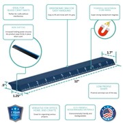 Glass Board Studios Megamag 12" Ruler Navy Blue
