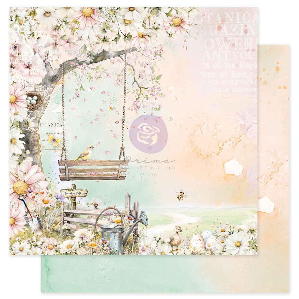 Prima Among the Wildflowers 12X12 Meadow Path