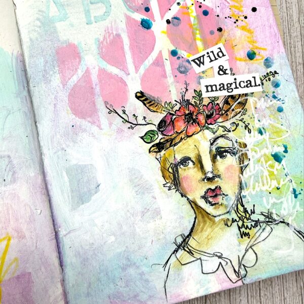 RANGER DYLUSIONS DINA WAKLEY STAMP FLOWER CROWNS