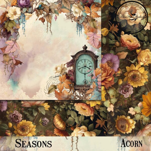 Blue Fern Seasons 12X12 Acorn - Fall