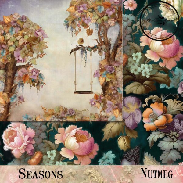 Blue Fern Seasons 12X12 Nutmeg - Fall