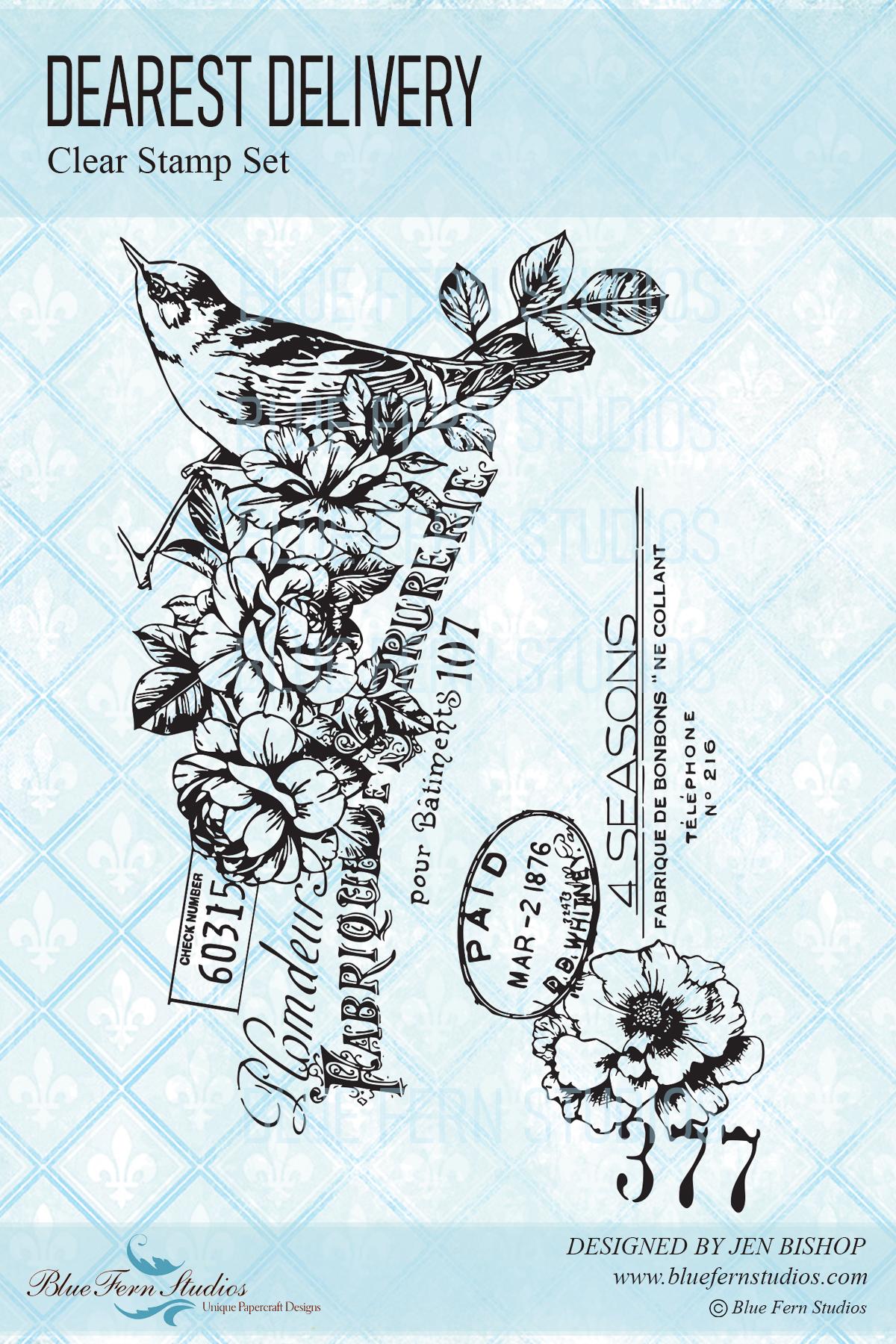Blue Fern Seasons Stamp Dearest Delivery