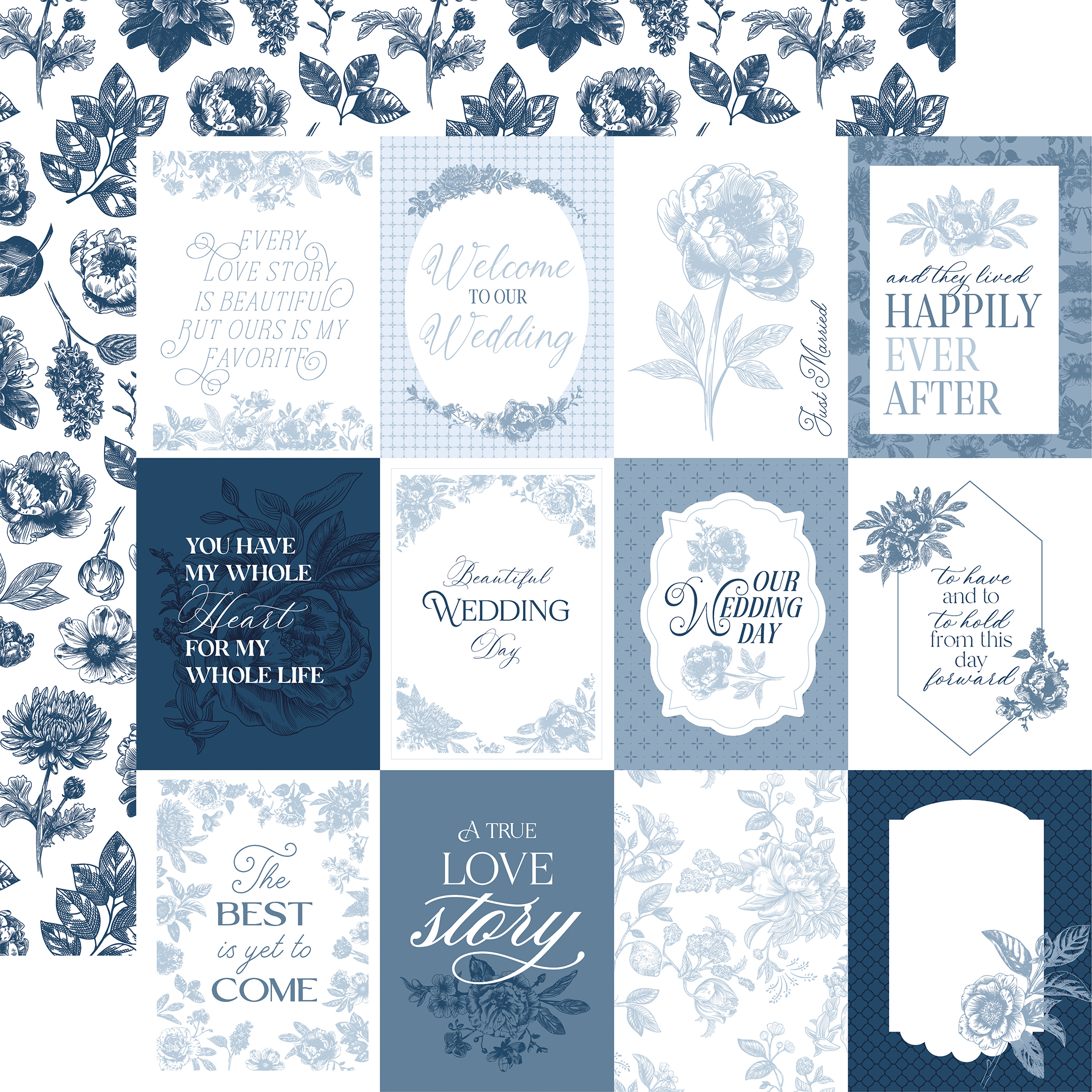 Ep Save the Date 12X12 3X4 Journaling Cards