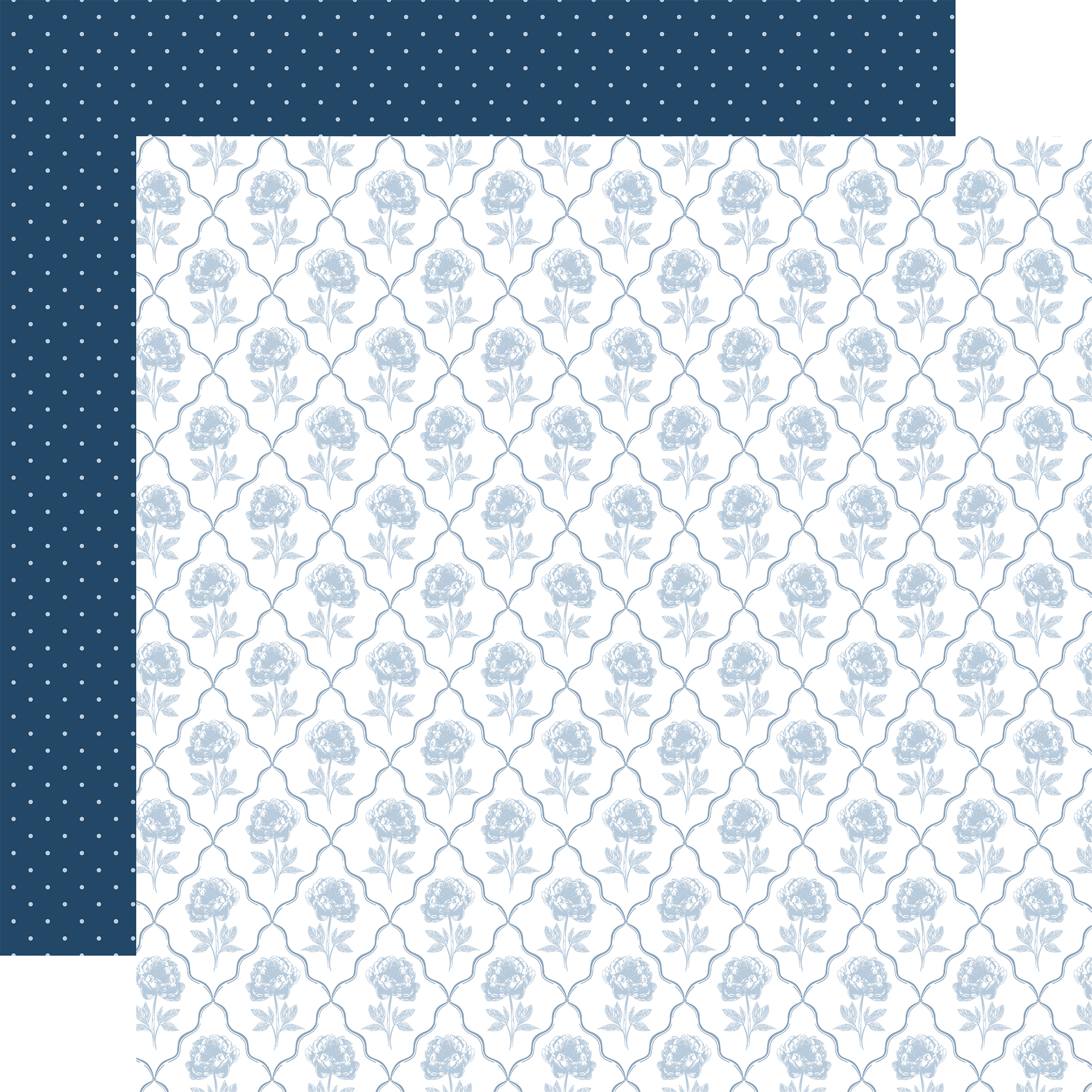Ep Save the Date 12X12 Blue Block Floral