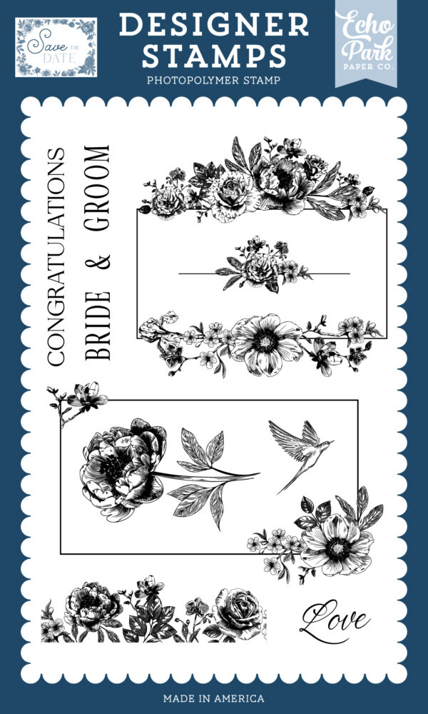 Ep Save the Date Stamp Love Bird