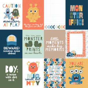 Ep My Favorite Monster 12X12 3X4 Journaling Cards