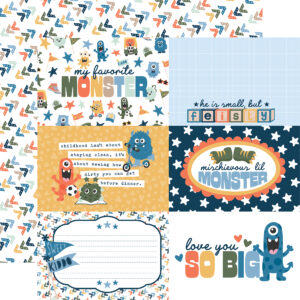 Ep My Favorite Monster 12X12 6X4 Journaling Cards